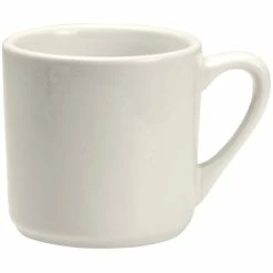 Oneida Buffalo Cream White Ware By 1880 Hospitality F9010000563 14 Oz. Rolled Edge Porcelain Empire Mug - 24/Case