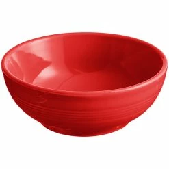 Acopa Capri 19 Oz. Passion Fruit Red Stoneware Bistro Bowl - 12/Case -Rak Porcelain shop 2446880