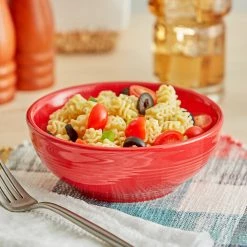 Sample - Acopa Capri 19 Oz. Passion Fruit Red Stoneware Bistro Bowl