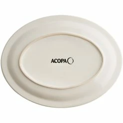 Acopa 12 1/2" X 10 1/4" Ivory (American White) Narrow Rim Oval Stoneware Platter - 12/Case 6 Acopa 12 1/2" X 10 1/4" Ivory (American White) Narrow Rim Oval Stoneware Platter - 12/Case -Rak Porcelain shop 2464171