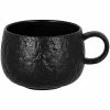 RAK Porcelain Roks 9.45 Oz. Black Porcelain Coffee Cup - 12/Case