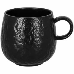 RAK Porcelain Roks 11.15 Oz. Black Porcelain Mug - 12/Case
