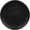 RAK Porcelain Roks 9 7/16" Black Round Porcelain Flat Coupe Plate - 12/Case
