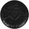 RAK Porcelain Roks 6 1/2" Black Round Porcelain Saucer - 12/Case