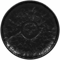 RAK Porcelain Roks 6 1/2" Black Round Porcelain Saucer - 12/Case