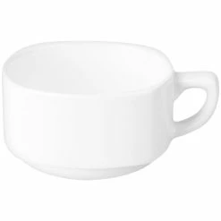 RAK Porcelain Ska 10.15 Oz. Ivory Porcelain Breakfast Cup - 12/Case