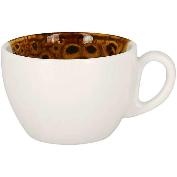 RAK Porcelain Wild 6.75 Oz. Brown Porcelain Coffee Cup - 12/Case 1 RAK Porcelain Wild 6.75 Oz. Brown Porcelain Coffee Cup - 12/Case