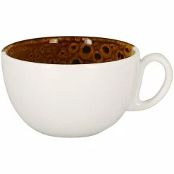 RAK Porcelain Wild 12.5 Oz. Brown Porcelain Breakfast Cup - 12/Case