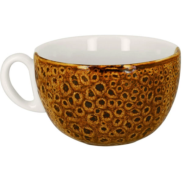 RAK Porcelain Wild 15.2 Oz. Brown Porcelain Breakfast Cup - 12/Case 2 RAK Porcelain Wild 15.2 Oz. Brown Porcelain Breakfast Cup - 12/Case - Image 2
