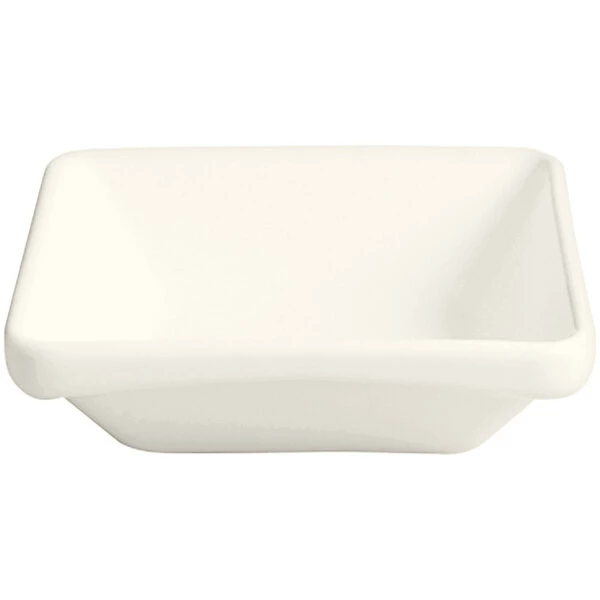 RAK Porcelain Ska 7.1 Oz. Ivory Square Porcelain Bowl - 12/Case 1 RAK Porcelain Ska 7.1 Oz. Ivory Square Porcelain Bowl - 12/Case