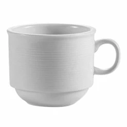 CAC China CAC HMY-35 Harmony 3.5 Oz. Super White Porcelain Espresso Cup - 36/Case