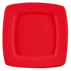 CAC China CAC R-S6QR Clinton Color 6 7/8" Red Square In Square Plate - 36/Case