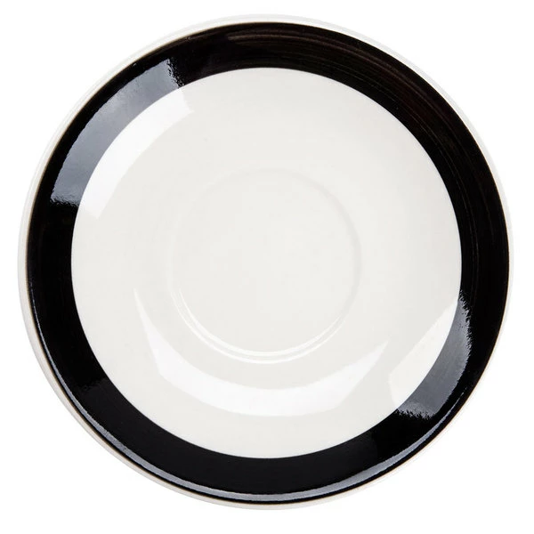 CAC China CAC R-2-BLK Rainbow 6" Black Saucer - 36/Case 1 CAC China CAC R-2-BLK Rainbow 6" Black Saucer - 36/Case