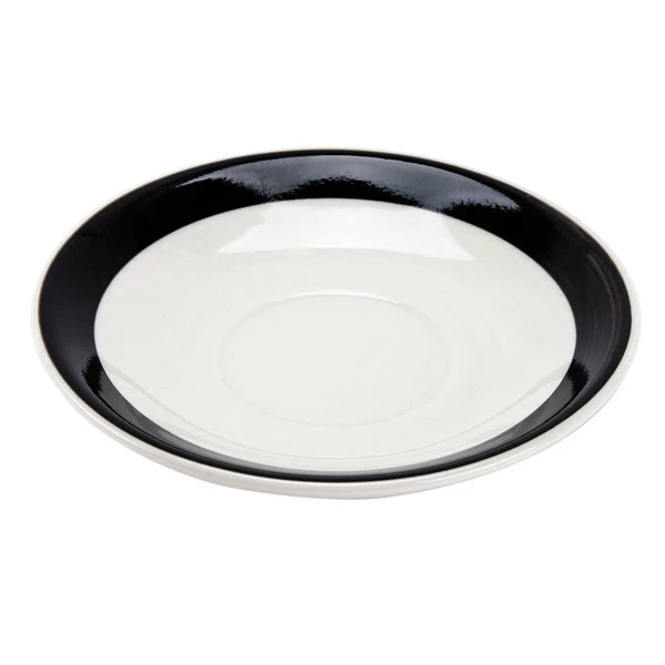 CAC China CAC R-2-BLK Rainbow 6" Black Saucer - 36/Case 2 CAC China CAC R-2-BLK Rainbow 6" Black Saucer - 36/Case - Image 2