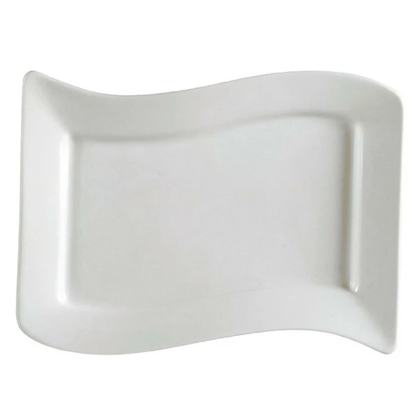 CAC China CAC SOH-13 Soho 12" X 8" Ivory (American White) Rectangular Stoneware Platter - 12/Case 1 CAC China CAC SOH-13 Soho 12" X 8" Ivory (American White) Rectangular Stoneware Platter - 12/Case