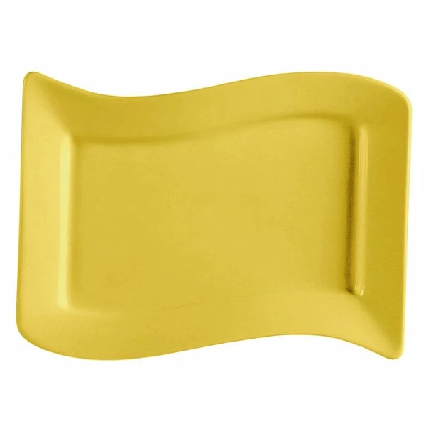 CAC China CAC SOH-14YW Color Soho 13 1/2" X 8 7/8" Yellow Rectangular Stoneware Platter - 12/Case 1 CAC China CAC SOH-14YW Color Soho 13 1/2" X 8 7/8" Yellow Rectangular Stoneware Platter - 12/Case