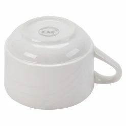 CAC China CAC GAD-1-S Garden State 7.5 Oz. Bone White Porcelain Stacking Coffee Cup - 36/Case -Rak Porcelain shop 359818