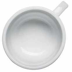 CAC China CAC RSV-1-S Roosevelt 8 Oz. Super White Stackable Porcelain Mug - 36/Case -Rak Porcelain shop 361587