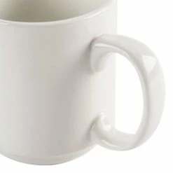 CAC China CAC PRM-10-W 10 Oz. Ivory (American White) Rolled Edge Prime Stackable China Mug - 36/Case 8 CAC China CAC PRM-10-W 10 Oz. Ivory (American White) Rolled Edge Prime Stackable China Mug - 36/Case -Rak Porcelain shop 364645