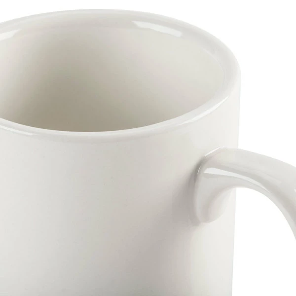 CAC China CAC PRM-10-W 10 Oz. Ivory (American White) Rolled Edge Prime Stackable China Mug - 36/Case 5 CAC China CAC PRM-10-W 10 Oz. Ivory (American White) Rolled Edge Prime Stackable China Mug - 36/Case - Image 5