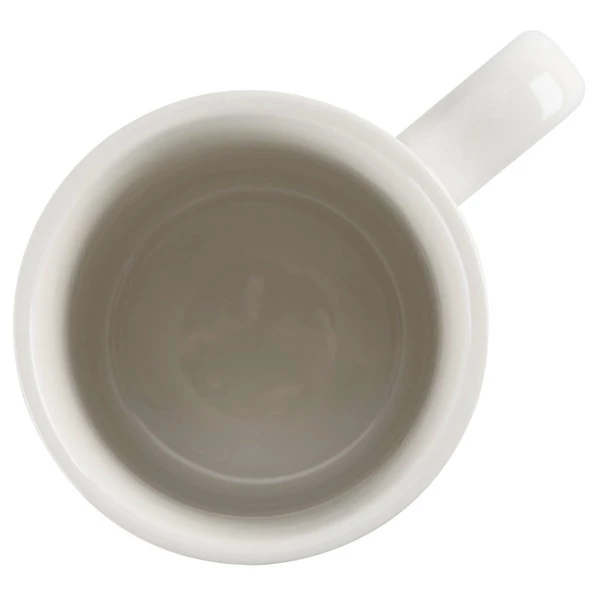 CAC China CAC PRM-12-W 11 Oz. Ivory (American White) Rolled Edge Straight China Mug - 36/Case 3 CAC China CAC PRM-12-W 11 Oz. Ivory (American White) Rolled Edge Straight China Mug - 36/Case - Image 3