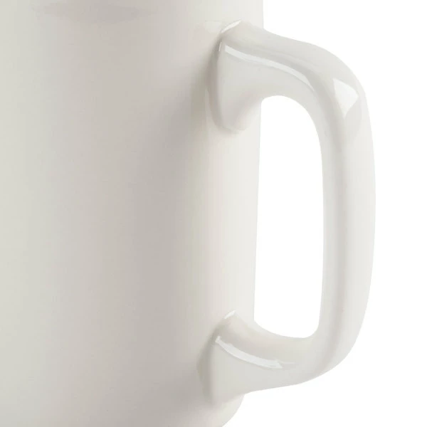 CAC China CAC PRM-12-W 11 Oz. Ivory (American White) Rolled Edge Straight China Mug - 36/Case 6 CAC China CAC PRM-12-W 11 Oz. Ivory (American White) Rolled Edge Straight China Mug - 36/Case - Image 6