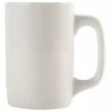 CAC China CAC PRM-12-W 11 Oz. Ivory (American White) Rolled Edge Straight China Mug - 36/Case