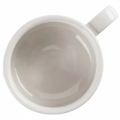 CAC China CAC SMG-13 13 Oz. Ivory (American White) Rolled Edge Stackable China Cup - 36/Case -Rak Porcelain shop 365549