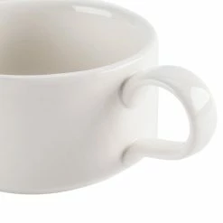 CAC China CAC SMG-13 13 Oz. Ivory (American White) Rolled Edge Stackable China Cup - 36/Case -Rak Porcelain shop 365550