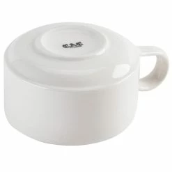 CAC China CAC SMG-13 13 Oz. Ivory (American White) Rolled Edge Stackable China Cup - 36/Case -Rak Porcelain shop 365551