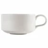 CAC China CAC SMG-13 13 Oz. Ivory (American White) Rolled Edge Stackable China Cup - 36/Case