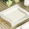 CAC China CAC SOH-3 Soho 12 Oz. Ivory (American White) Square Stoneware Soup / Pasta Bowl - 24/Case