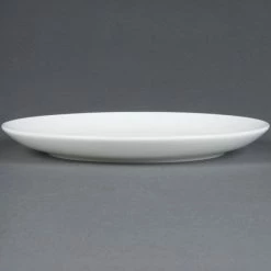 CAC China CAC MAJ-16C Majesty European Bone China 10 1/2" Coupe Plate - 12/Case -Rak Porcelain shop 477686