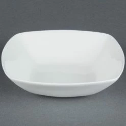 CAC China CAC MAJ-B6 Majesty European Bone China 10 Oz. Square Bowl - 36/Case -Rak Porcelain shop 478072