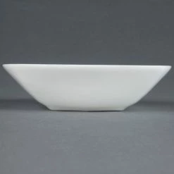 CAC China CAC MAJ-B6 Majesty European Bone China 10 Oz. Square Bowl - 36/Case -Rak Porcelain shop 478073