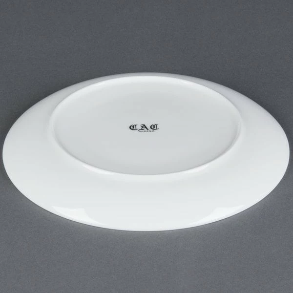 CAC China CAC MAJ-22C Majesty European Bone China 8" Coupe Plate - 36/Case 4 CAC China CAC MAJ-22C Majesty European Bone China 8" Coupe Plate - 36/Case - Image 4
