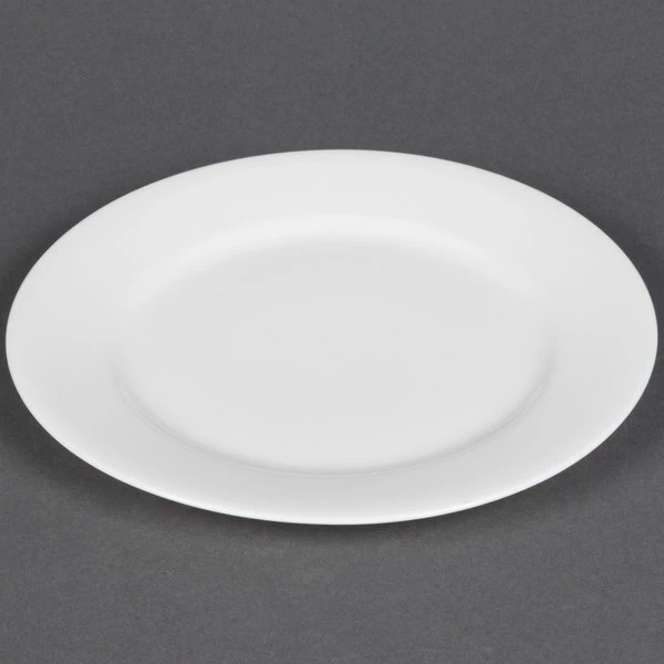 CAC China CAC MAJ-8 Majesty European Bone China 9" Round Plate - 24/Case 3 CAC China CAC MAJ-8 Majesty European Bone China 9" Round Plate - 24/Case - Image 3