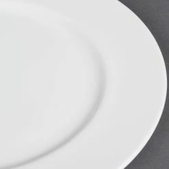 CAC China CAC MAJ-22 Majesty European Bone China 8" Round Plate - 36/Case -Rak Porcelain shop 491828