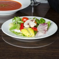 CAC China CAC MAJ-22 Majesty European Bone China 8" Round Plate - 36/Case