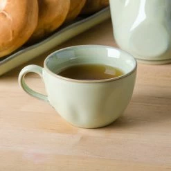 Tuxton GAS-083 TuxTrendz Artisan Sagebrush 10.5 Oz. Round China Cup - 24/Case