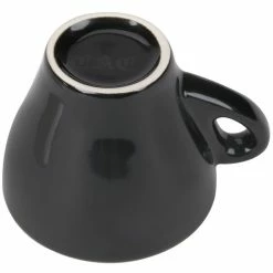CAC China CAC E-3-BLK Venice 3.5 Oz. Black Espresso Cup With 4 7/8" Saucer - 48/Case -Rak Porcelain shop 504087