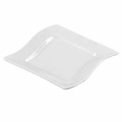 CAC China CAC SOH-7 Soho 7 1/2" Ivory (American White) Square Stoneware Plate - 36/Case