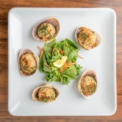 American Metalcraft Prestige CER15 14" X 14" White Square Stoneware Platter