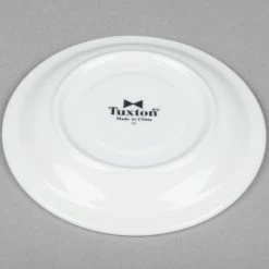 Tuxton CLE-057 Colorado 5 7/8" Bright White Narrow Rim China Saucer - 36/Case -Rak Porcelain shop 680272