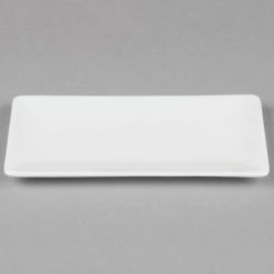 10 Strawberry Street B4504 Izabel Lam Pond 7 1/2" X 4" White Rectangular Bone China Plate - 48/Case -Rak Porcelain shop 691735