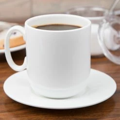 10 Strawberry Street B4522 Izabel Lam Pond 13 Oz. White Bone China Coffee Cup - 36/Case -Rak Porcelain shop 708332