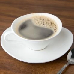 10 Strawberry Street B4519B4520 Izabel Lam Pond 6 Oz. White Bone China Cappuccino Cup And Saucer Set - 18/Case