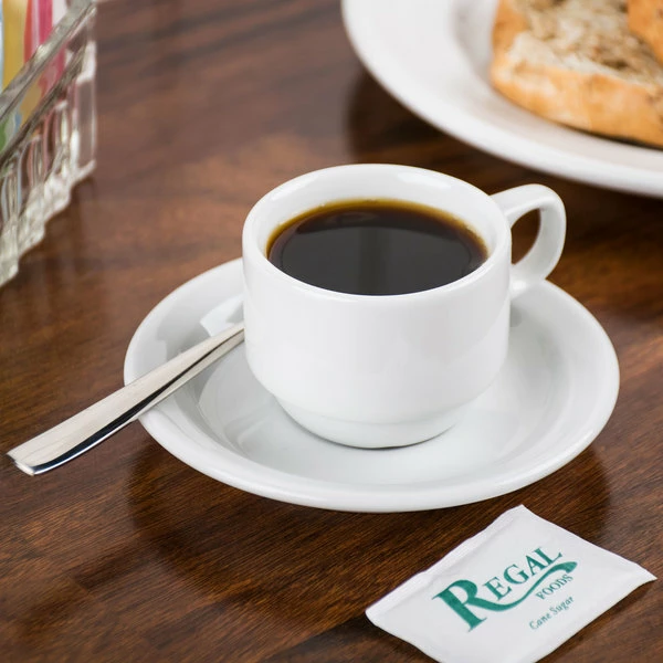 Tuxton CLE-046 Colorado 4 3/4" Bright White Narrow Rim China Demitasse Saucer - 36/Case 4 Tuxton CLE-046 Colorado 4 3/4" Bright White Narrow Rim China Demitasse Saucer - 36/Case - Image 4