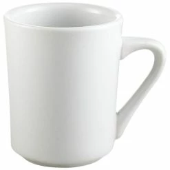 CAC China CAC SI-8-P Clinton 8 Oz. Bright White Porcelain Mug - 36/Case