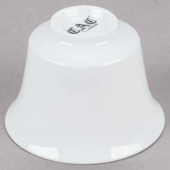 CAC China CAC CTY-C8 Citysquare 4 Oz. Bright White Round Porcelain Cup - 48/Case -Rak Porcelain shop 808162